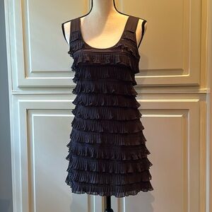 H&M dark grey layered dress